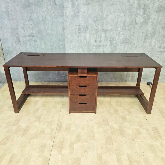Bàn cụm 2 người gỗ otim phủ venner sồi BD68192