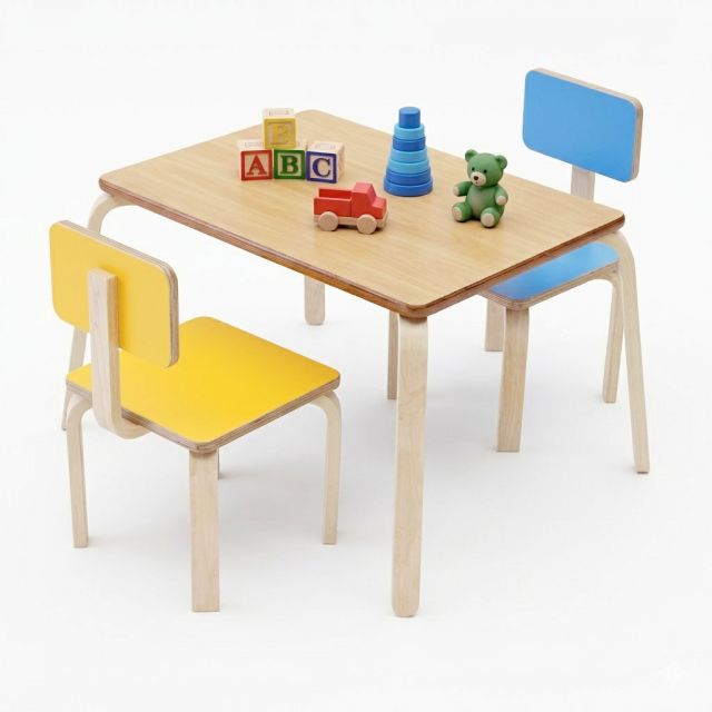 Bộ bàn ghế mầm non gỗ plywood KGD054