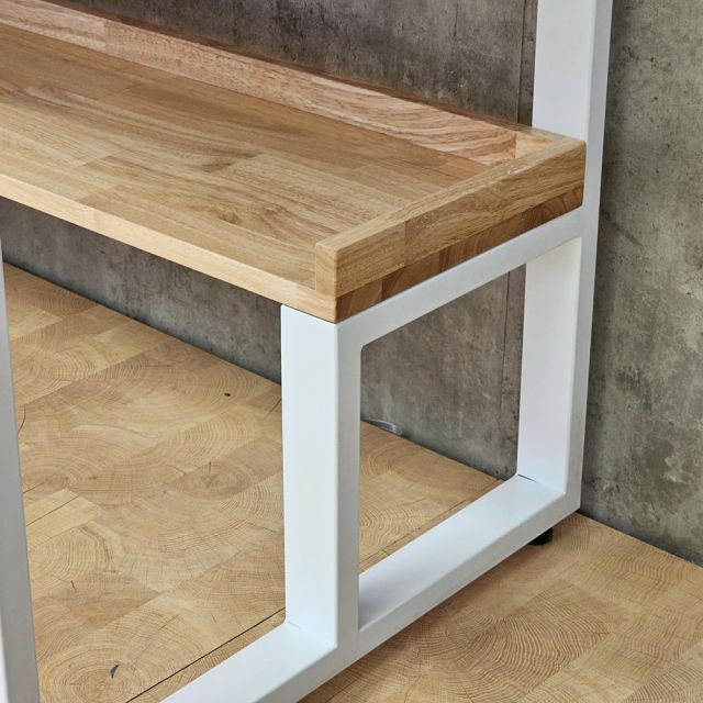 Bàn học liền kệ sách 160x60x155cm gỗ cao su FD68092