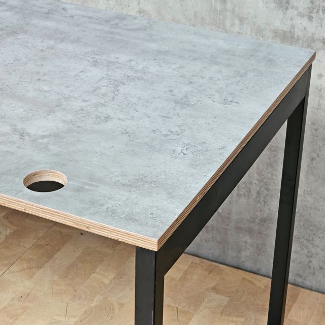 Bàn cụm 2 người 230x70cm gỗ plywood hệ Slean HBSL051