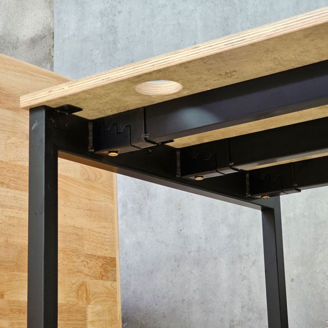 Bàn cụm 2 người 230x70cm gỗ plywood hệ Slean HBSL051