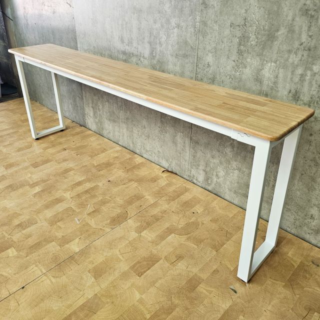 Bàn làm việc 210x35cm gỗ cao su HBRT140