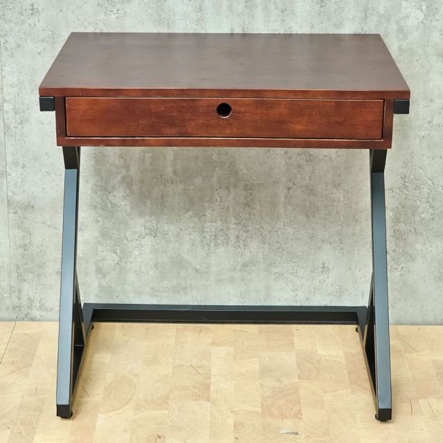 Bàn làm việc nhỏ 80x50cm có hộc kéo chân sắt chữ Z BD68112