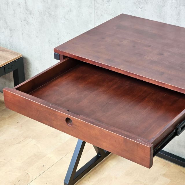 Bàn làm việc nhỏ 80x50cm có hộc kéo chân sắt chữ Z BD68112
