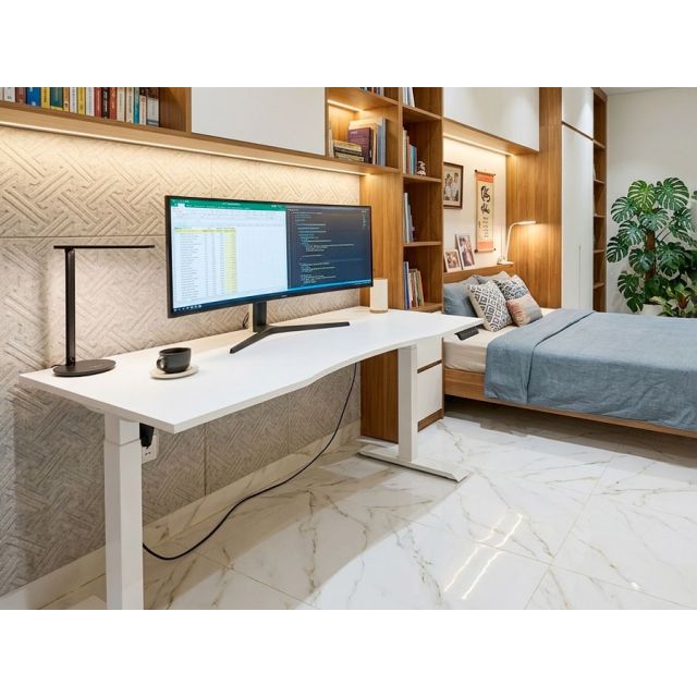 Bàn nâng hạ chiều cao 140x80cm gỗ cao su FLD036