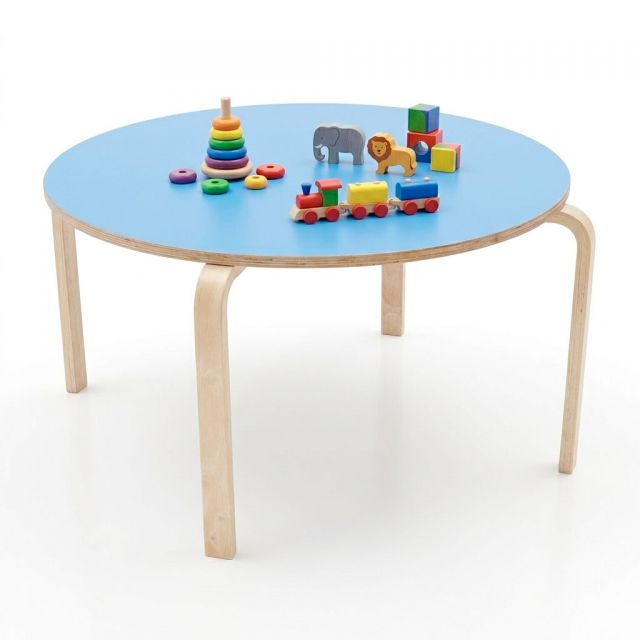 Bàn mầm non tròn 80cm gỗ plywood KGD047