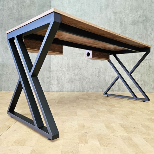 Bàn làm việc có hộp điện 160x70cm gỗ plywood ZD043