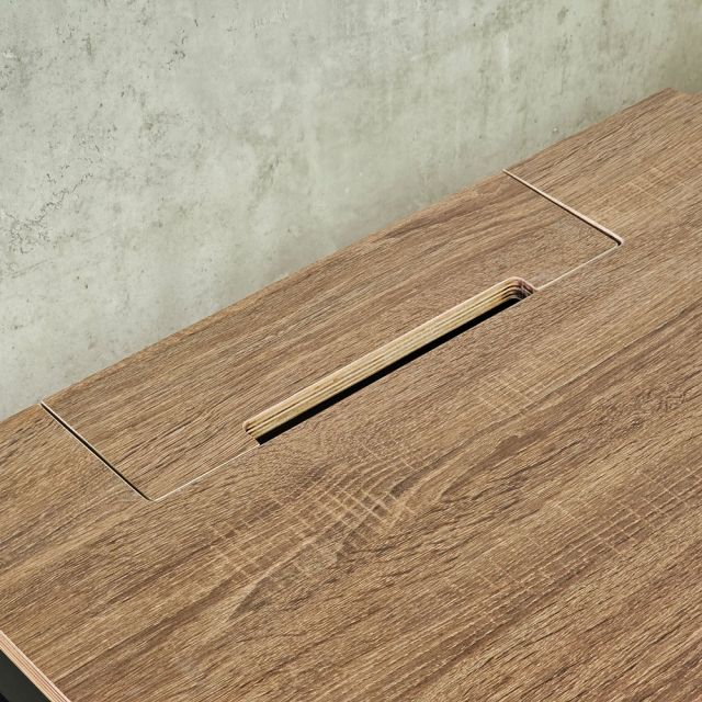 Bàn làm việc có hộp điện 160x70cm gỗ plywood ZD043