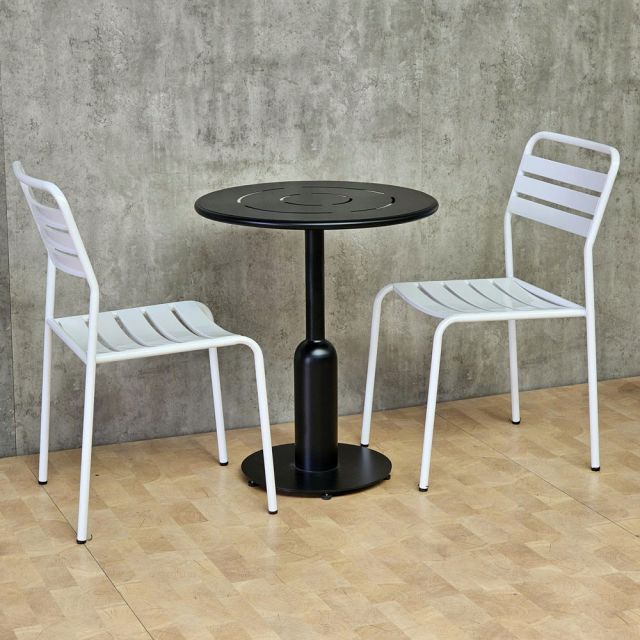 Combo bàn sắt tròn và 4 ghế cà phê CBCF363