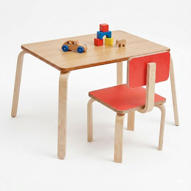 Bộ bàn ghế mầm non gỗ plywood KGD056