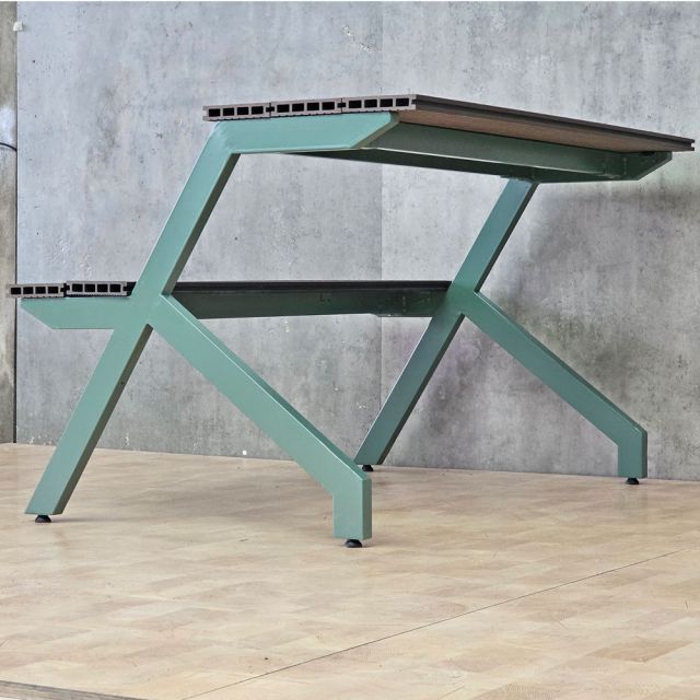 Combo 2 ghế băng liền bàn gỗ cao su 4 người ngồi GBD080