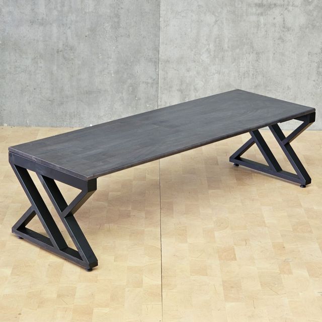 Ghế băng dài 150x52x42cm gỗ cao su chân chữ X GBD077