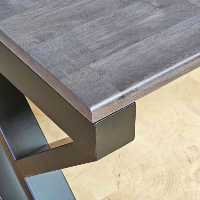 Ghế băng dài 150x52x42cm gỗ cao su chân chữ X GBD077