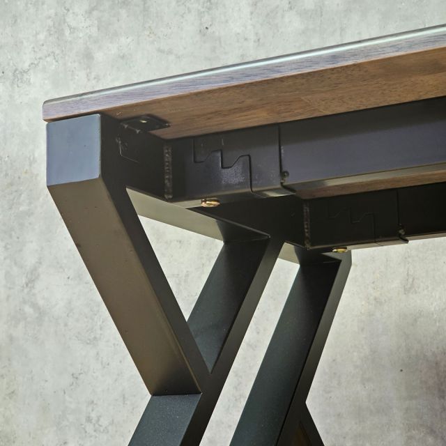 Ghế băng dài 150x52x42cm gỗ cao su chân chữ X GBD077