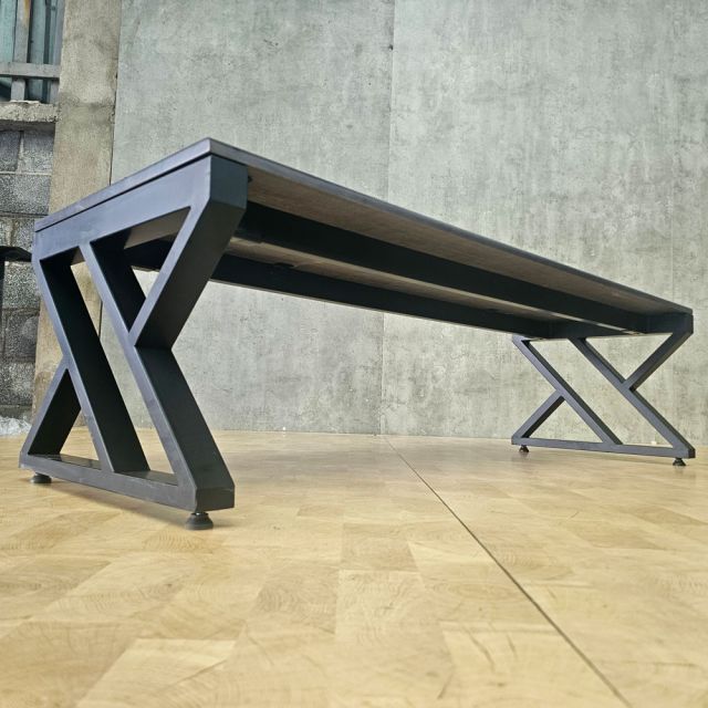Ghế băng dài 150x52x42cm gỗ cao su chân chữ X GBD077