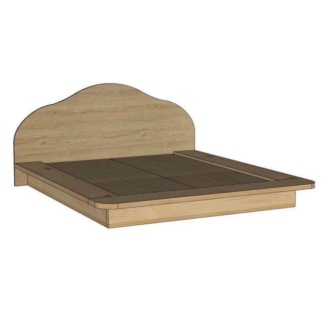 Giường ngủ 216x228cm gỗ thông kết hợp plywood GN68078