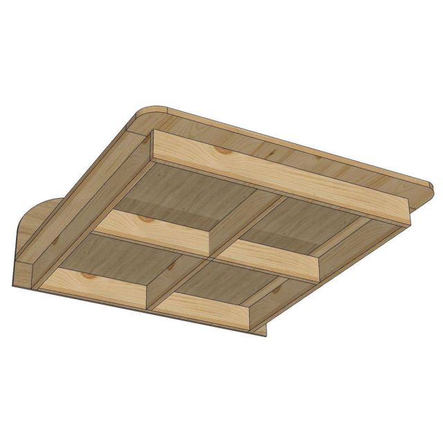 Giường ngủ 216x228cm gỗ thông kết hợp plywood GN68078