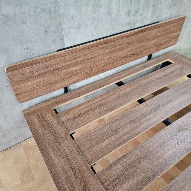 Giường cho nệm 160x200cm gỗ plywood chân sắt GN68072