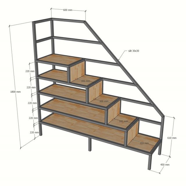 Giường tầng lắp ráp cho nệm 180x200cm gỗ cao su GT021