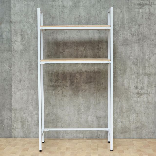 Kệ máy giặt 94x40x180cm gỗ cao su khung sắt KMG68035