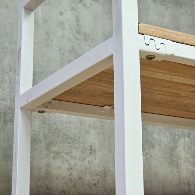 Kệ máy giặt 94x40x180cm gỗ cao su khung sắt KMG68035