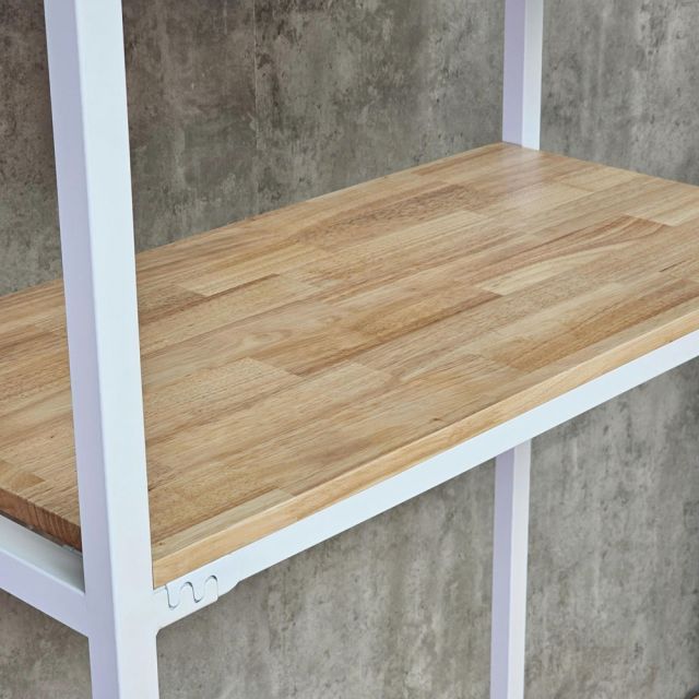 Kệ máy giặt 94x40x180cm gỗ cao su khung sắt KMG68035