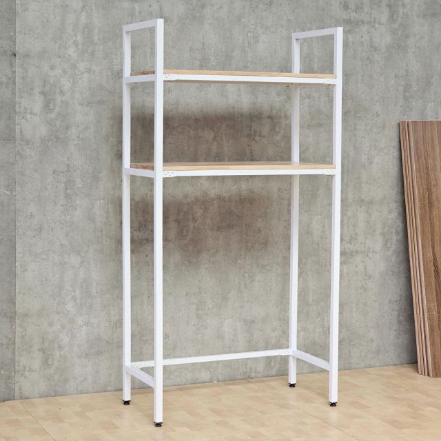 Kệ máy giặt 94x40x180cm gỗ cao su khung sắt KMG68035