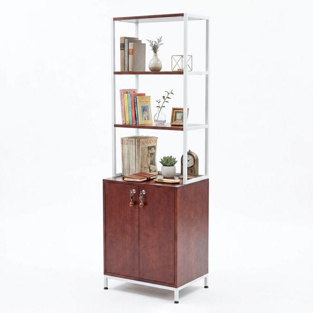 Kệ tủ trang trí 56x40x180cm gỗ cao su KTT68083