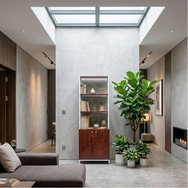Kệ trang trí có tủ 56x40x180cm gỗ cao su KTT68083