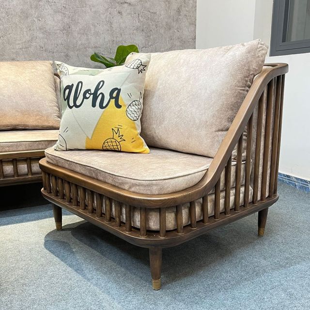 Combo bộ bàn ghế sofa KBH gỗ Ash CBSF68062