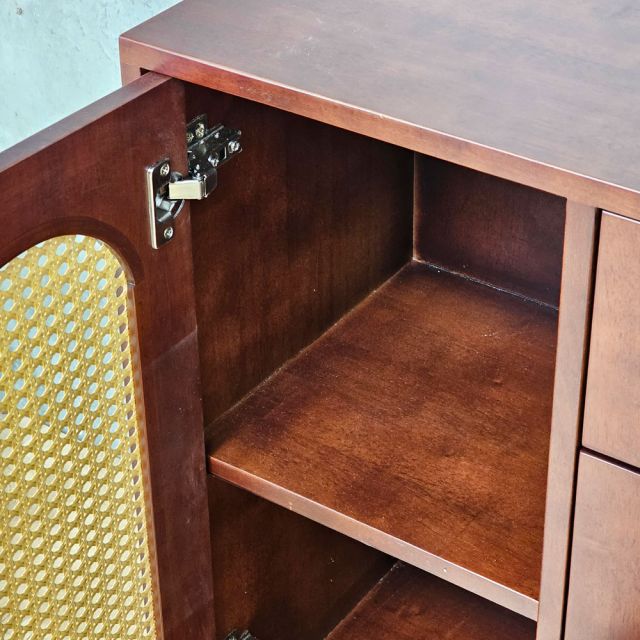 Tủ trang trí 100x35x85cm gỗ cao su KTB68278