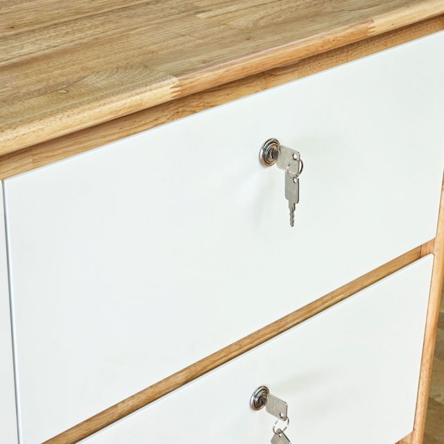 Tủ trang trí 150x50x94cm gỗ cao su KTB68277