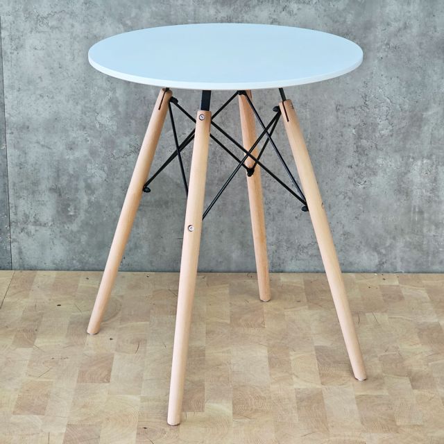 Bàn cafe Eames tròn 60cm màu trắng hoặc đen CFD68017