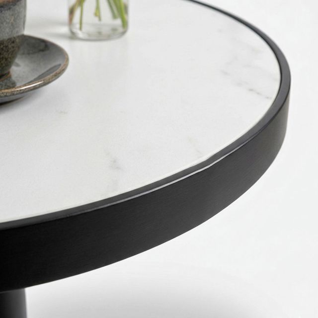 Bàn cafe tròn 60cm mặt ceramic CFD68292
