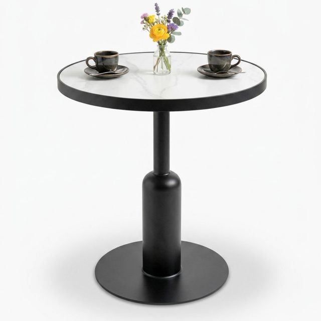Bàn cafe tròn 60cm mặt ceramic CFD68292