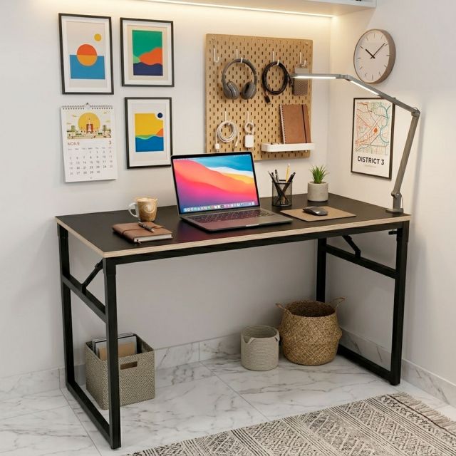 Bàn làm việc gấp gọn 120x60cm gỗ cao su SPD68261
