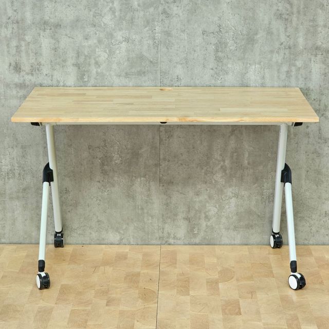Bàn đào tạo gấp gọn 120x60cm gỗ cao su SPD68262