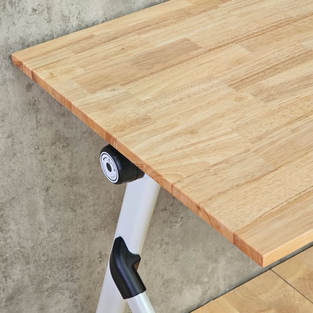 Bàn đào tạo gấp gọn 120x60cm gỗ cao su SPD68262