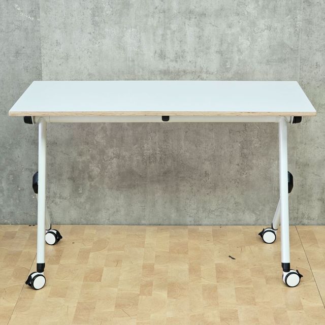 Bàn đào tạo gấp gọn 120x60cm gỗ cao su SPD68263