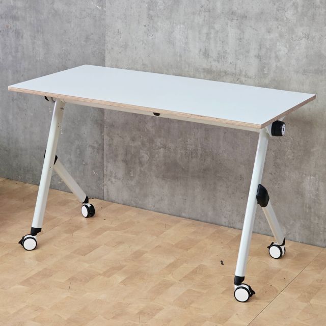 Bàn đào tạo gấp gọn 120x60cm gỗ cao su SPD68263