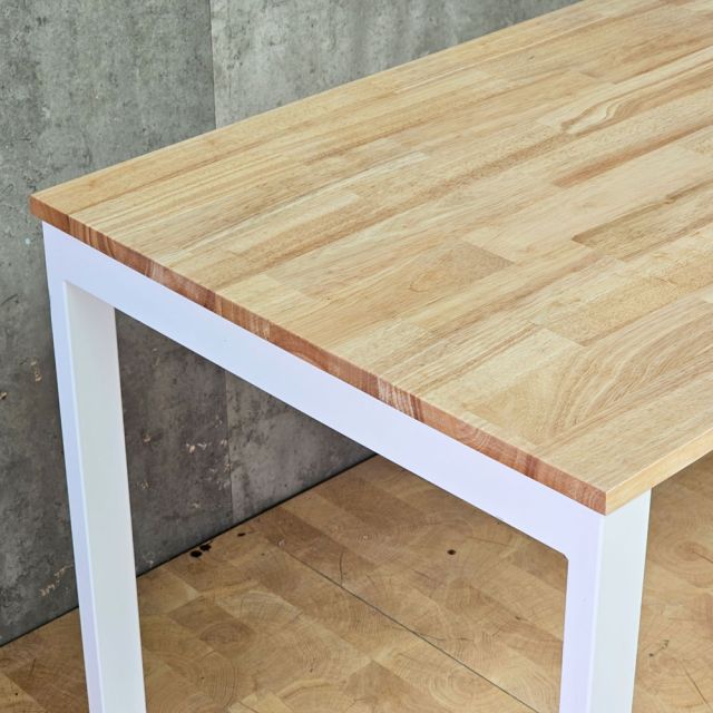 Bàn làm việc gác tủ 160x100cm gỗ cao su hệ Rectang HBRT142