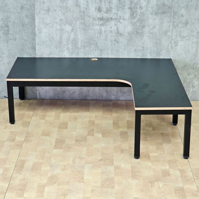 Bàn góc L ngồi bệt 140x120cm gỗ plywood màu IDE003