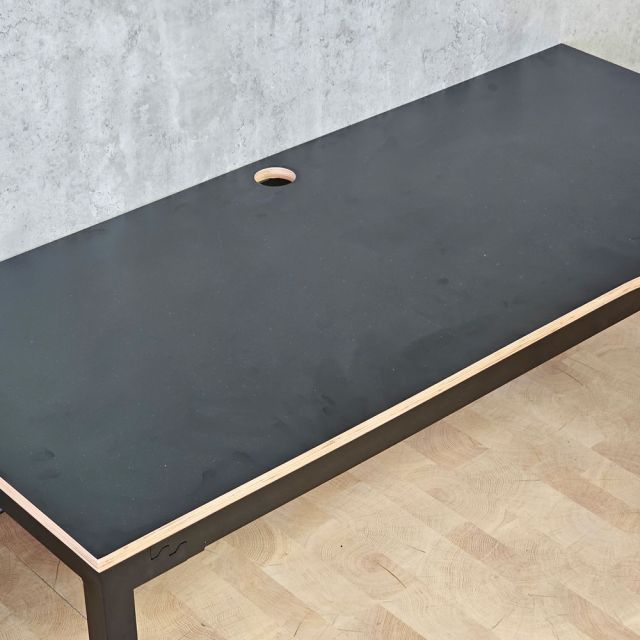 Bàn góc L ngồi bệt 140x120cm gỗ plywood màu IDE003