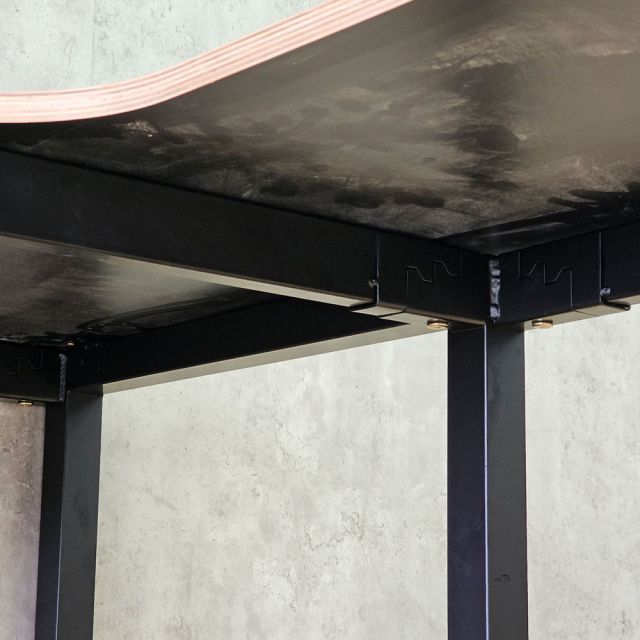 Bàn góc L ngồi bệt 140x120cm gỗ plywood màu IDE003