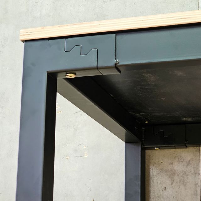 Bàn góc L ngồi bệt 140x120cm gỗ plywood màu IDE003