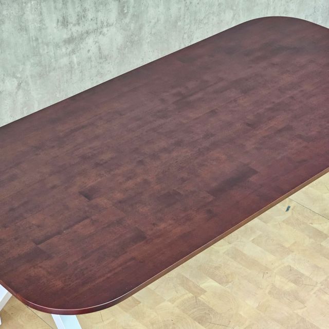 Bàn họp 180x90cm gỗ cao su chân sắt BH68017