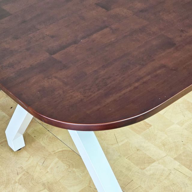 Bàn họp 180x90cm gỗ cao su chân sắt BH68017