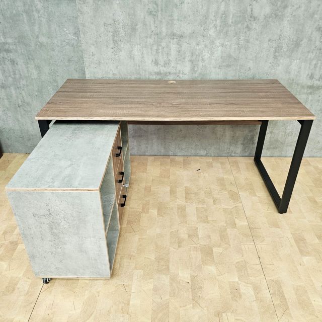 Bàn làm việc 160x70cm kèm tủ di động gỗ plywood HBRT141