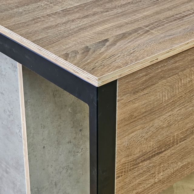 Bàn làm việc 160x70cm kèm tủ di động gỗ plywood HBRT141