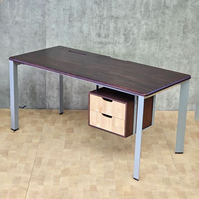 Bàn có tủ treo 160x70cm gỗ tự nhiên HBTA027